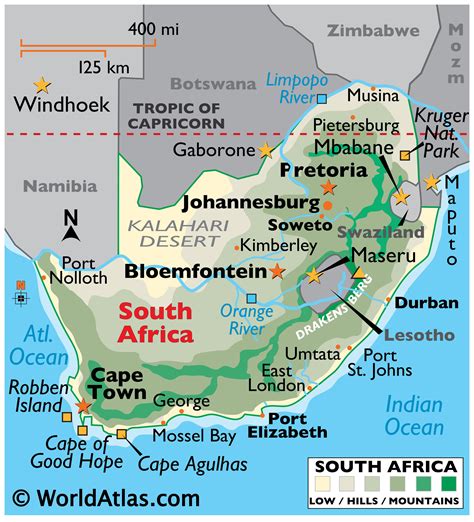 South Africa Map .